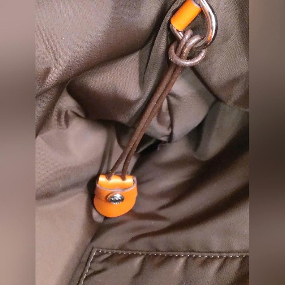 Tumi Orange Leather Tote Shoulder Bag - Picture 8 of 14